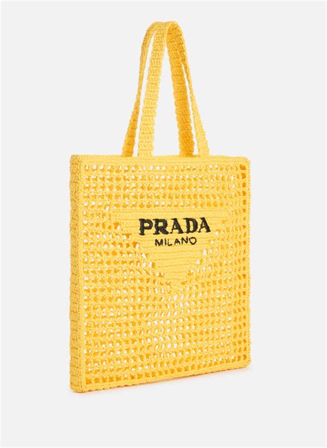 prada straw tote|prada canvas totes.